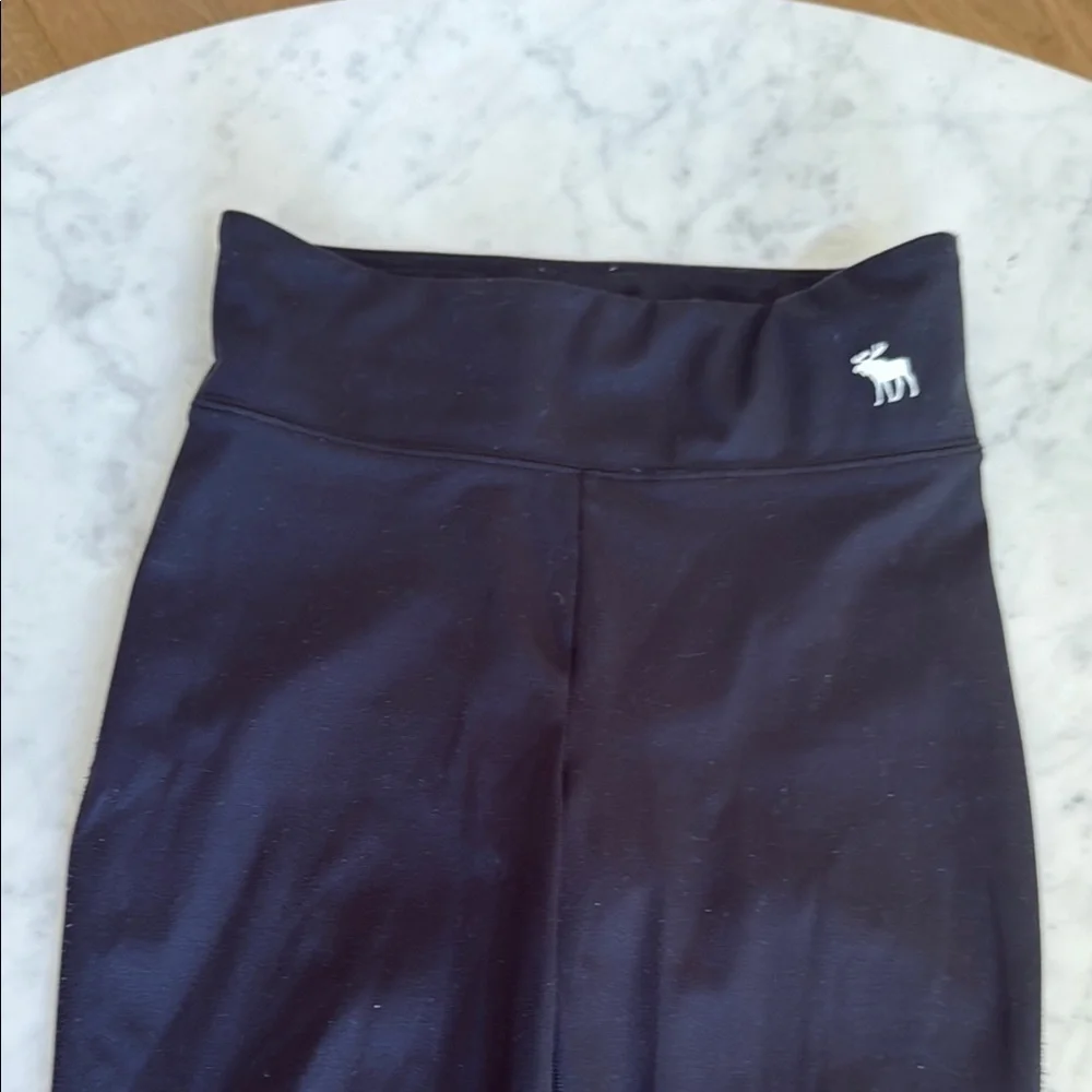 Abercrombie Kids Black Flare Leggings Girls 11/12 Bootcut Yoga Pants Stretch